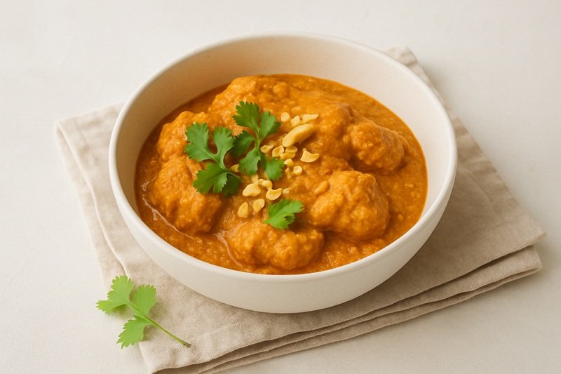 Chicken Tikka Masala served in a white bowl