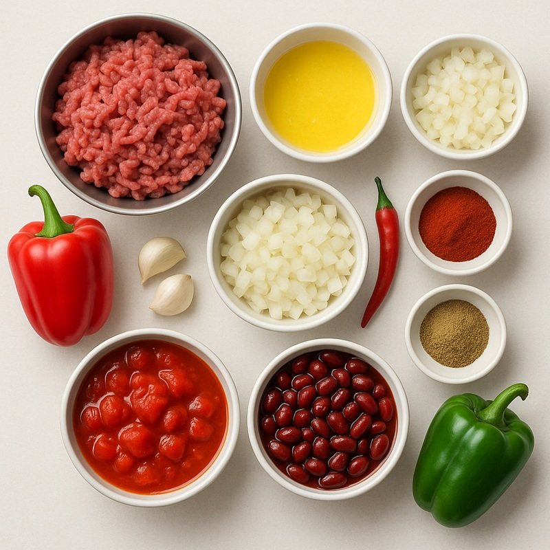 Chili con carne ingredients