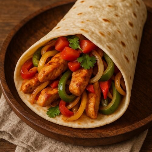 Mexican Chicken Fajitas on a plate