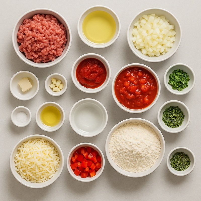 Sheet pan pizza ingredients