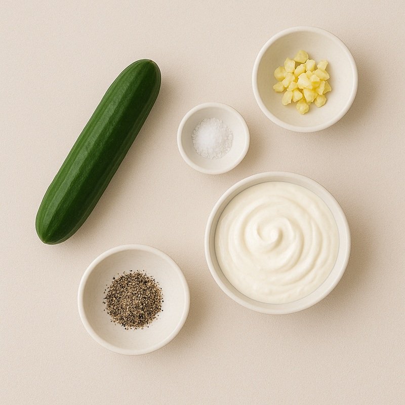 Tzatziki ingredients