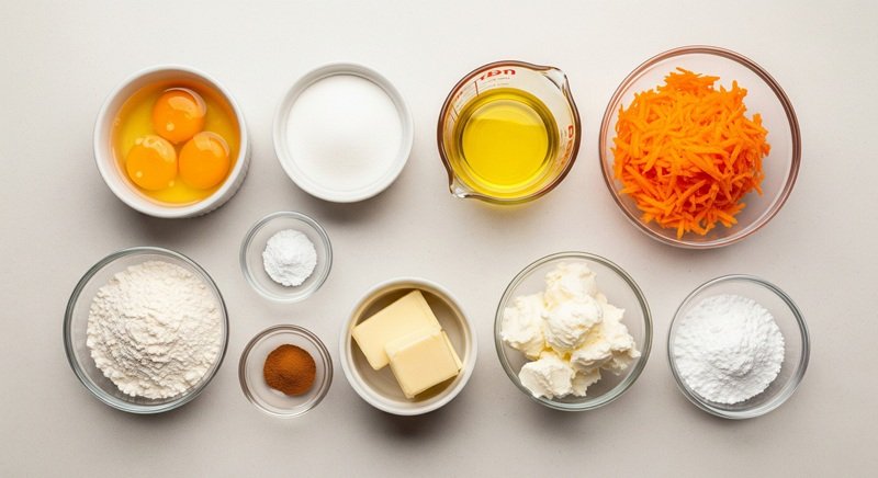 Carrot Cake ingredients