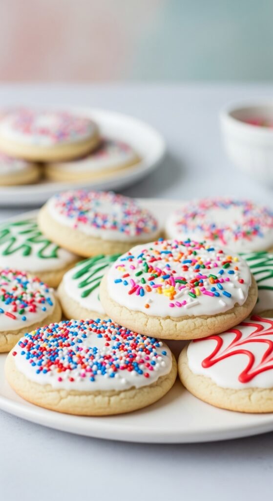Sugar cookies on a plate
