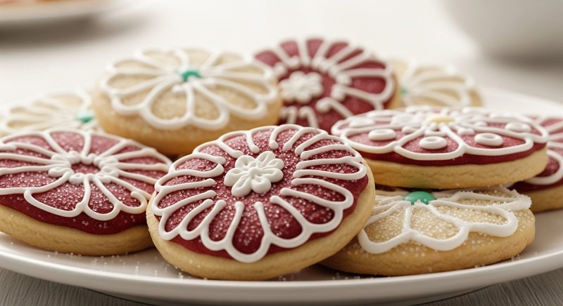 Sugar cookies on a plate