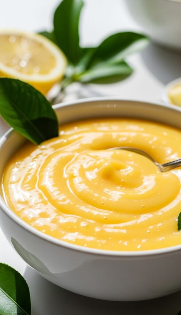 lemon curd in a bowl