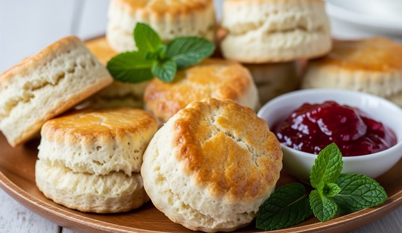 Scones on a plate